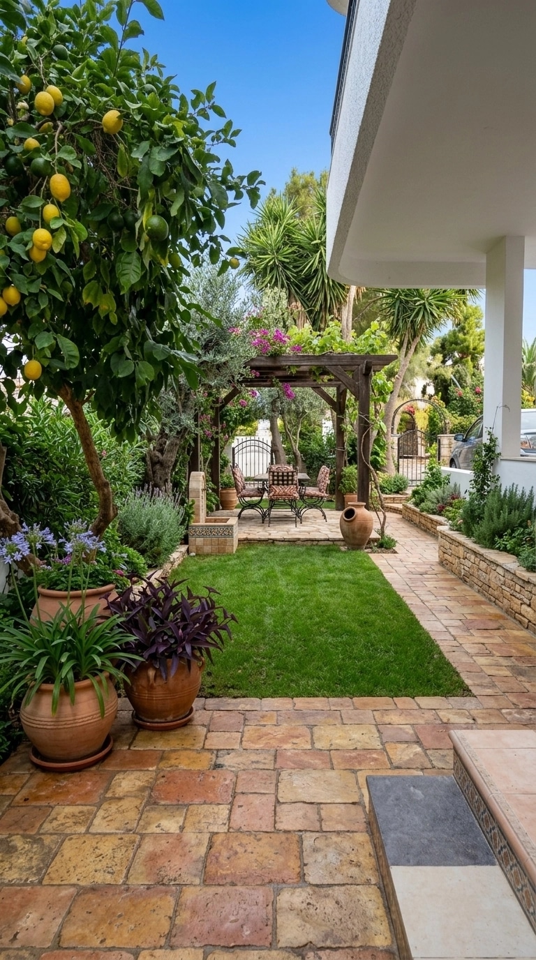 Landscape design in Mediterranean Yard style — Yard by GenRoom AI