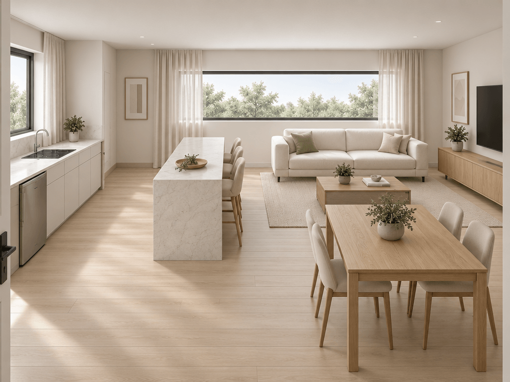 Interior design in Minimalism style — Living Room by GenRoom AI