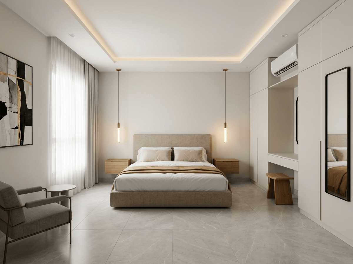 Minimalism Bedroom design — interior photo by GenRoom AI