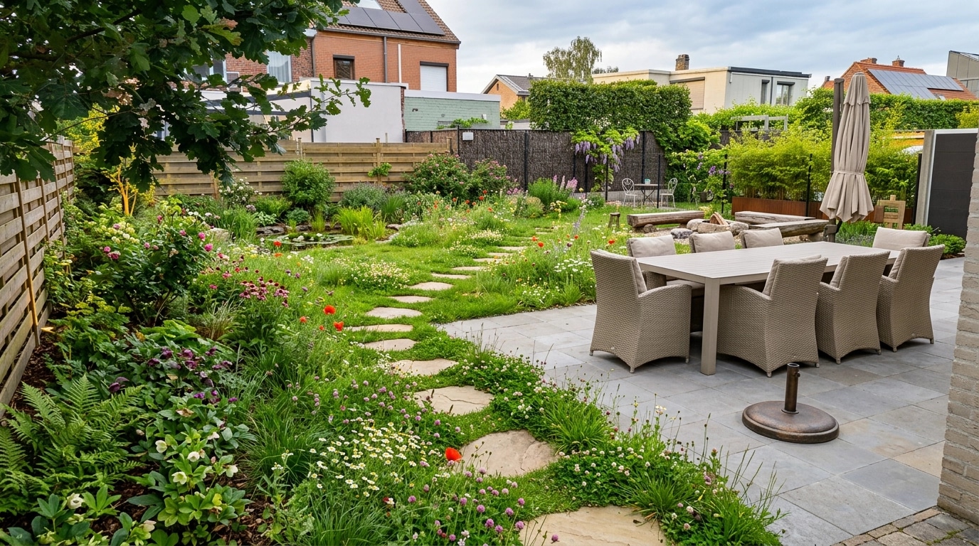 Landscape design in Eco Natural Garden style — Yard by GenRoom AI