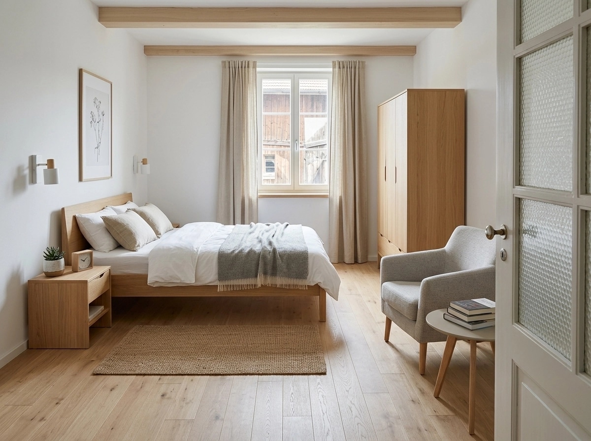 Interior design in Scandinavian style — Bedroom by GenRoom AI