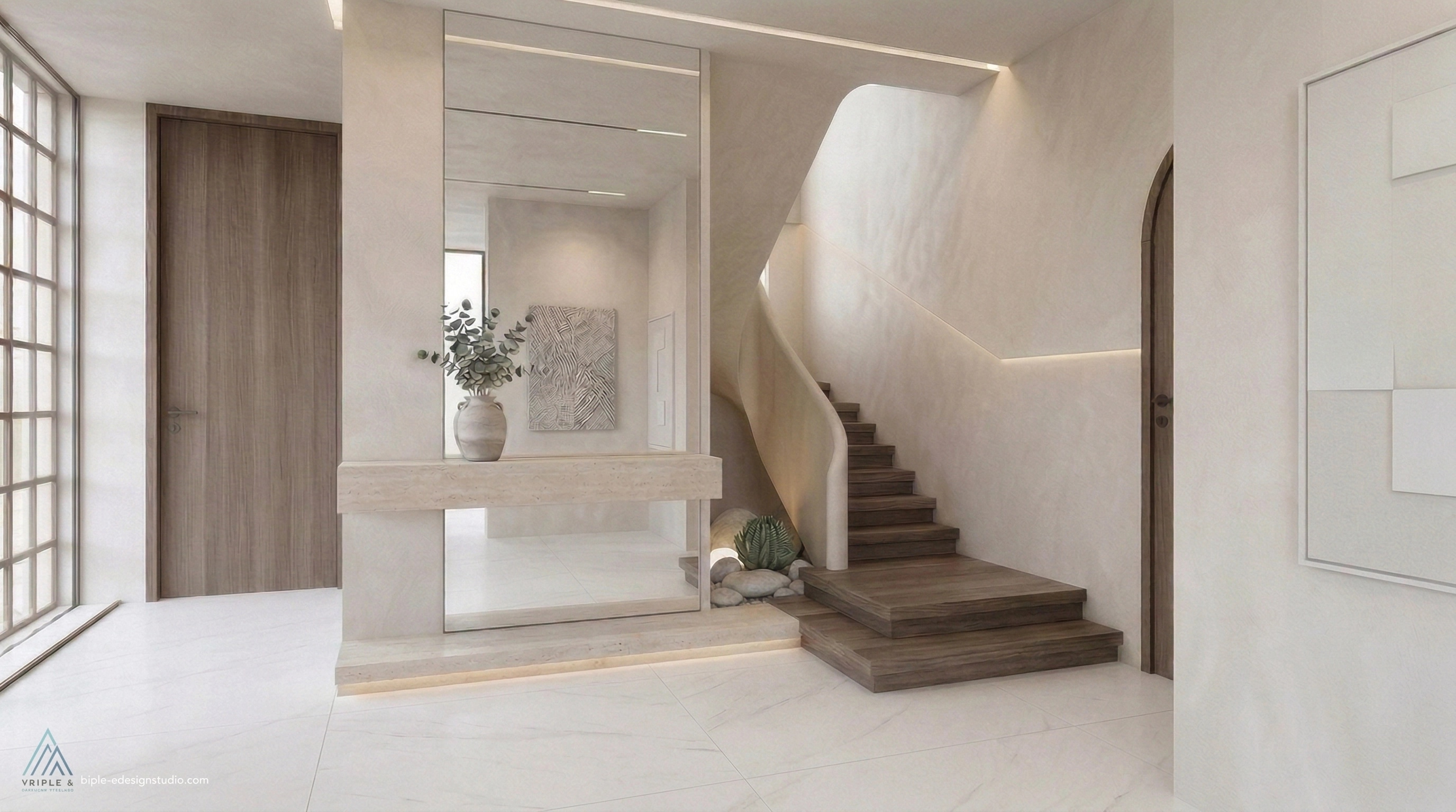 Interior design in Mediterranean style — Hallway by GenRoom AI