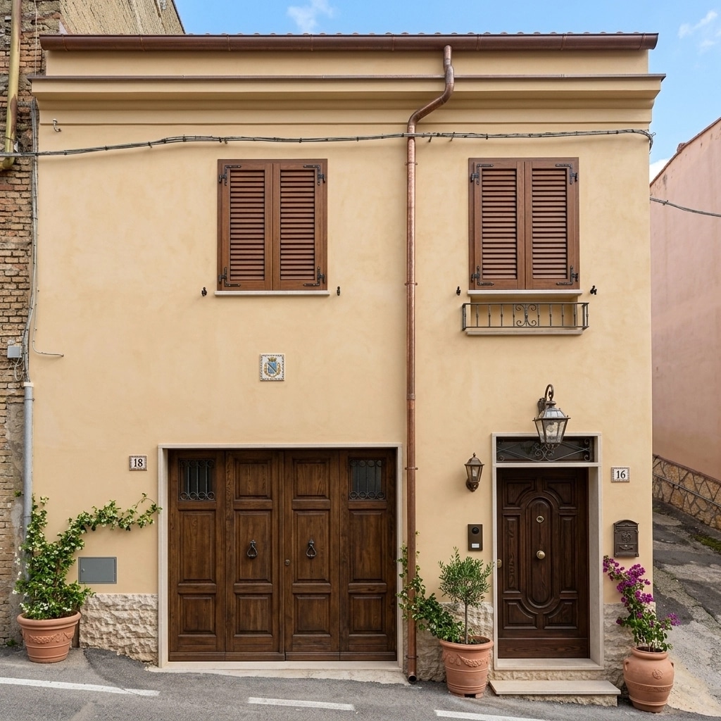 Mediterranean Facade Facade design — facade photo by GenRoom AI