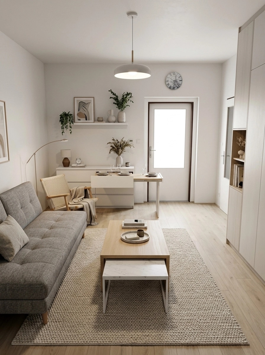 Interior design in Scandinavian style — Living Room by GenRoom AI