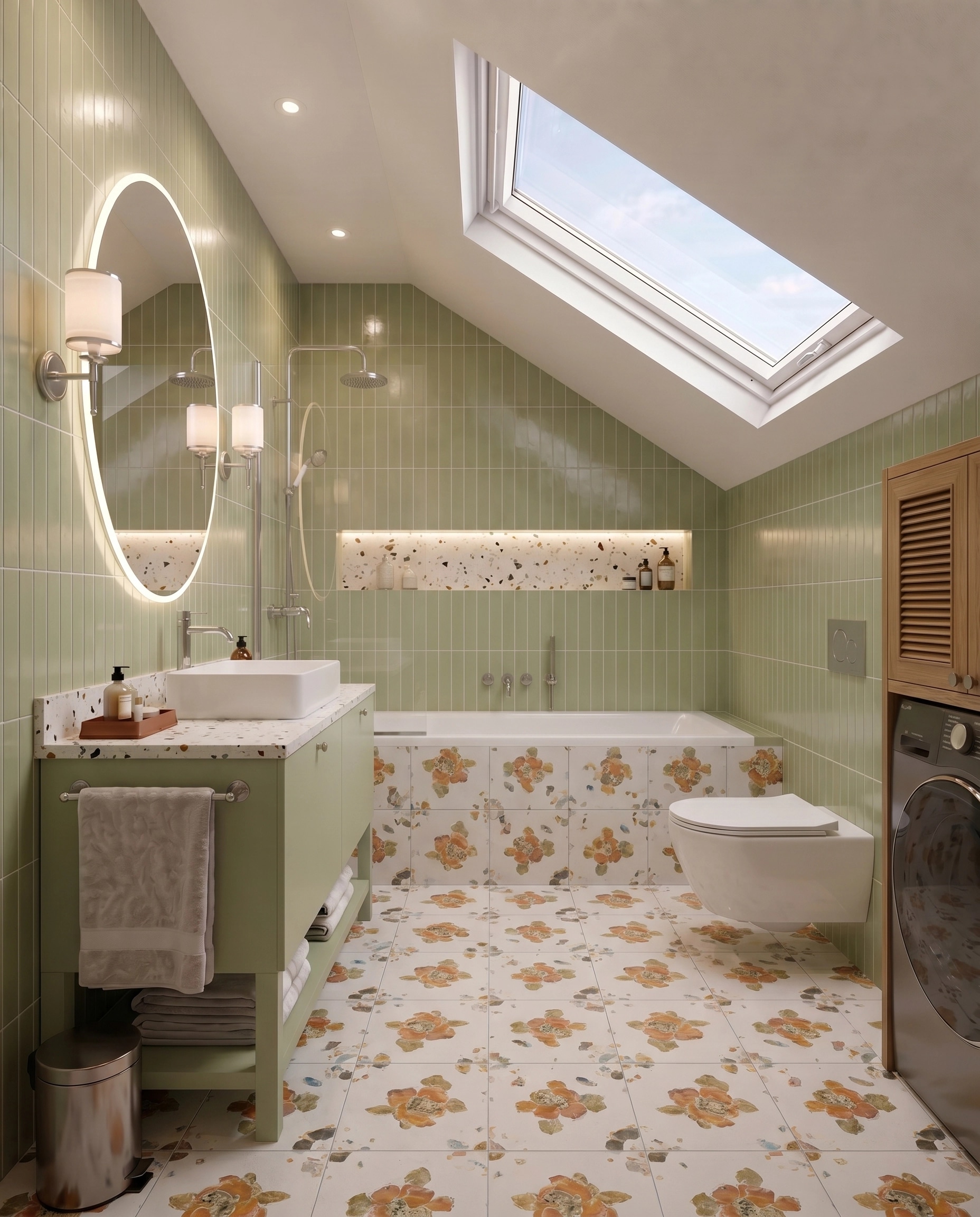Interior design in Transitional style — Bathroom by GenRoom AI