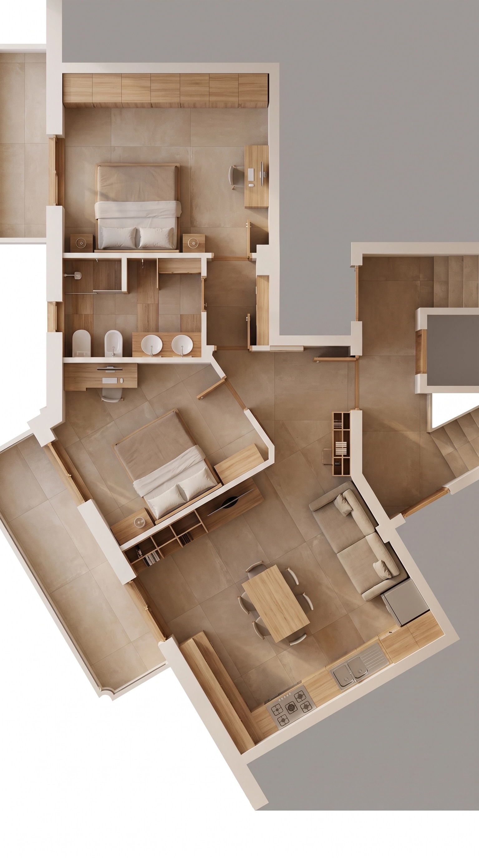 Interior design in Contemporary style — Living Room by GenRoom AI