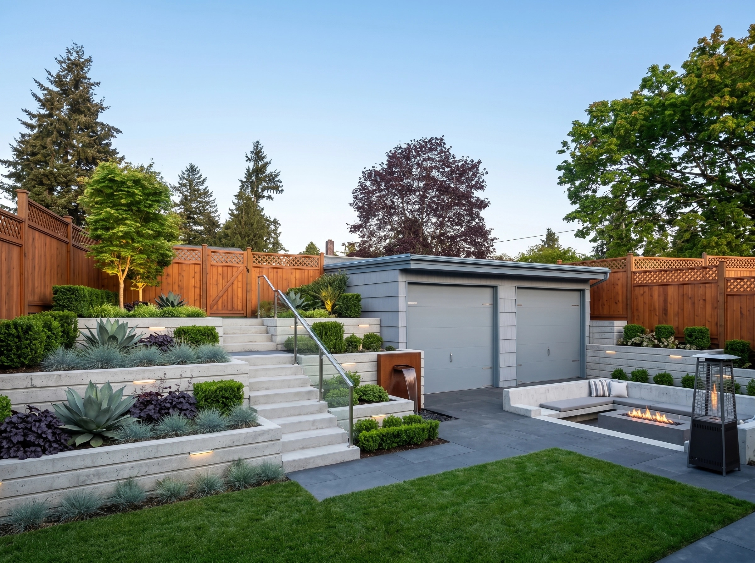 Landscape design in Contemporary Yard style — Yard by GenRoom AI