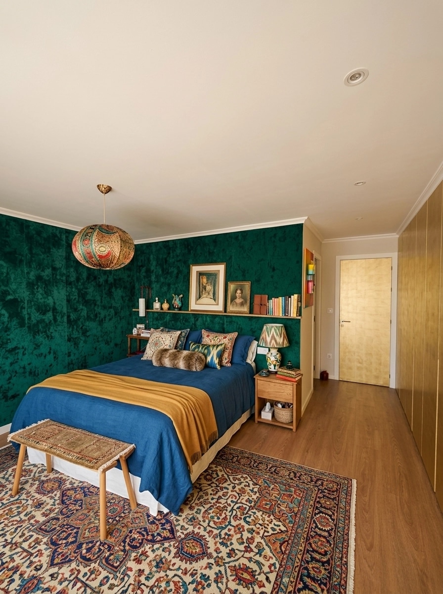 Design d'interni in stile Eclectic — Camera da letto di GenRoom AI
