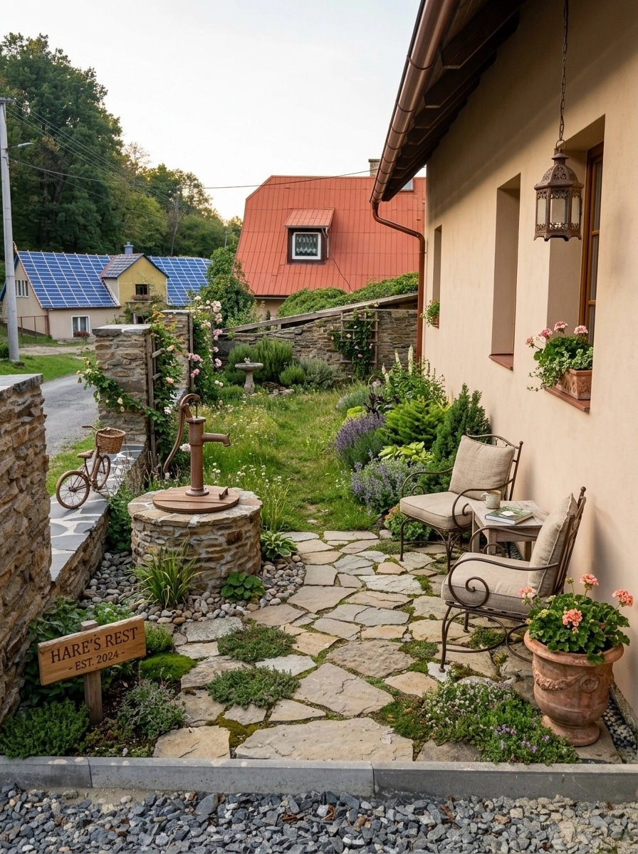 Country Rustic Garden الفناء design — yard photo by GenRoom AI
