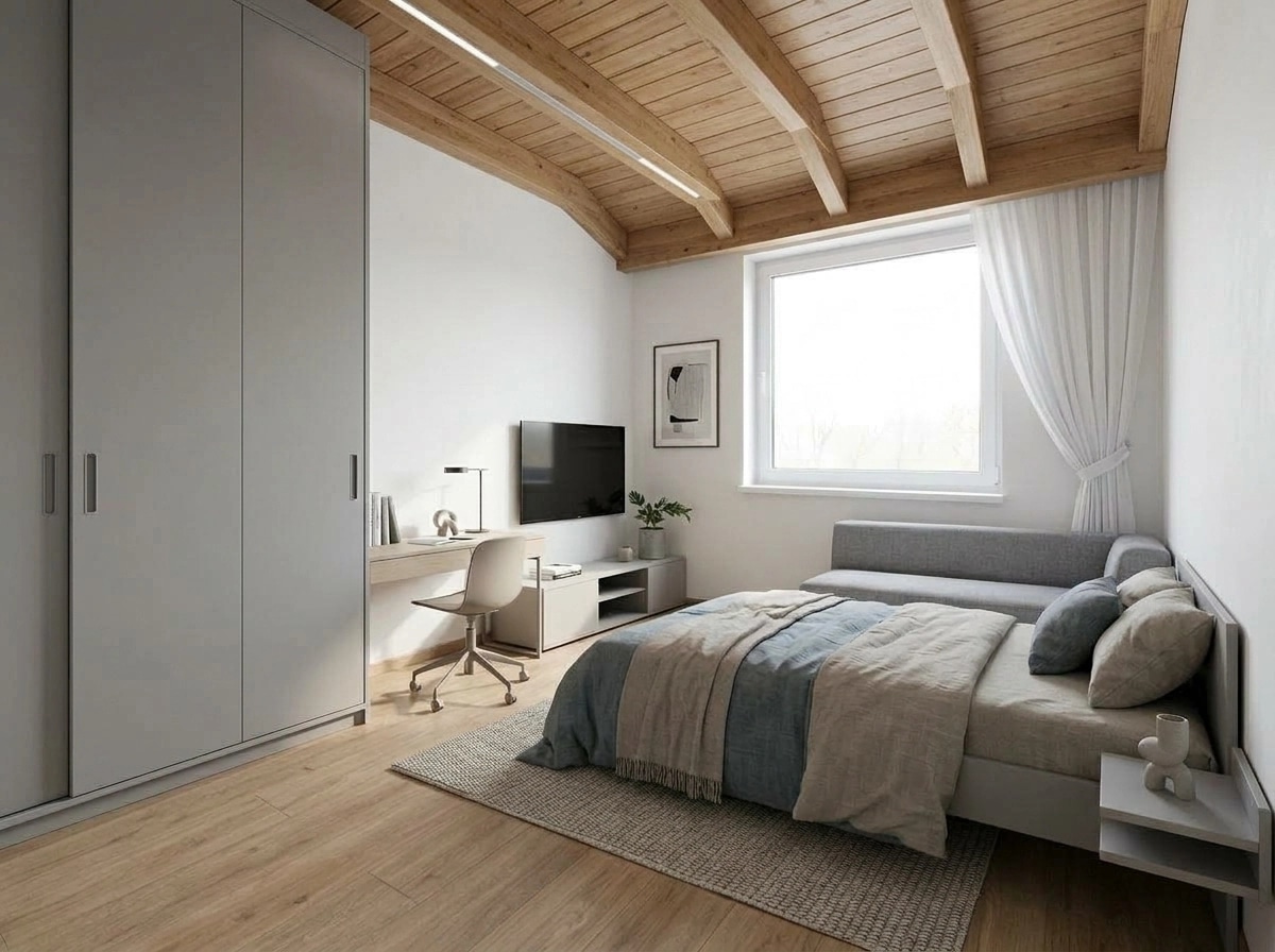 Minimalism Bedroom design — interior photo by GenRoom AI