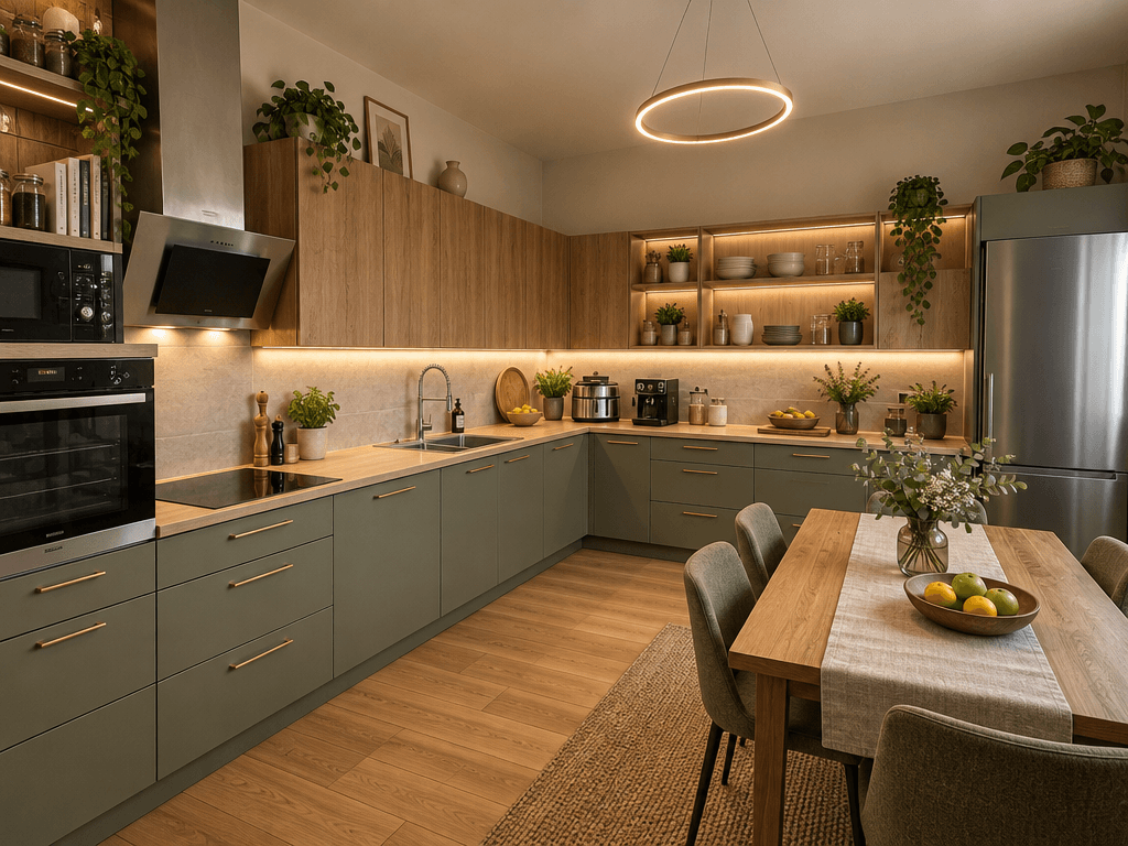 Design de interiores em estilo Contemporary — Cozinha por GenRoom AI