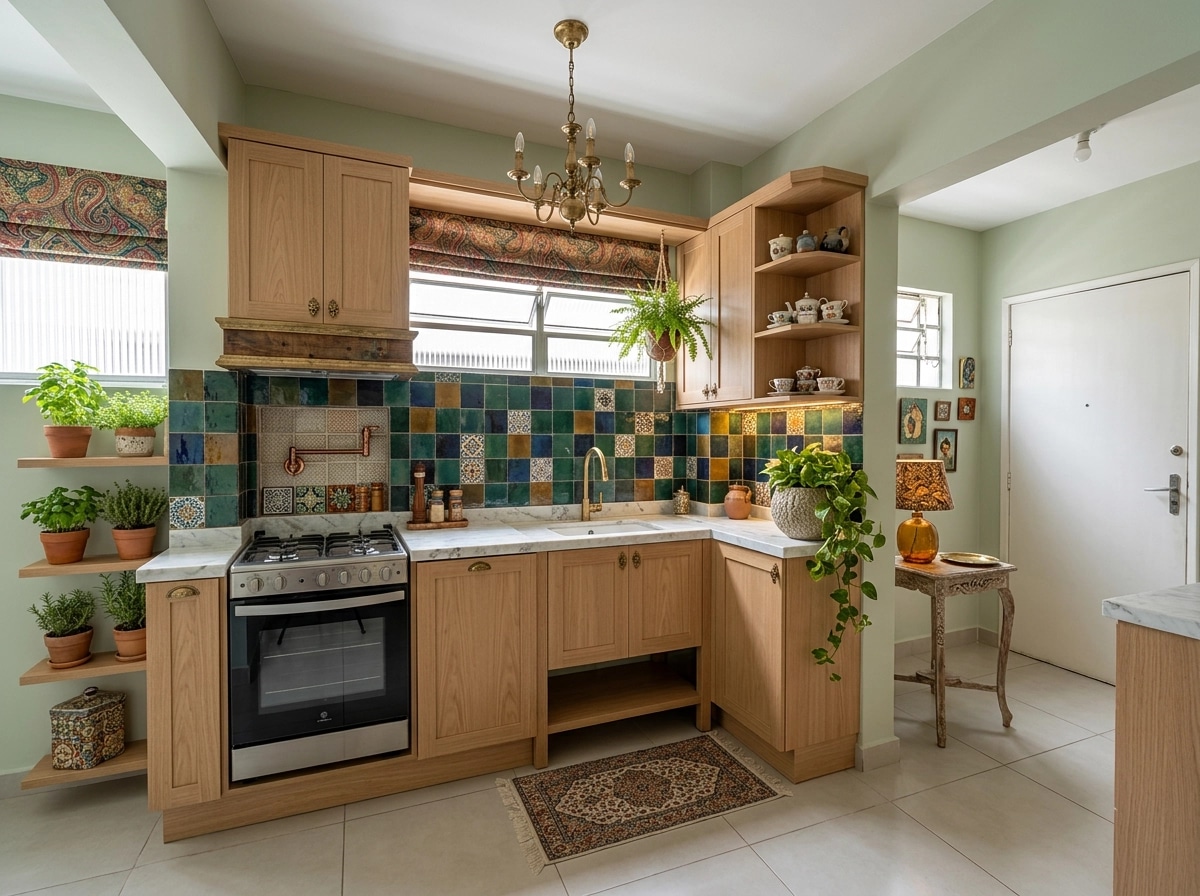 Diseño de interiores en estilo Eclectic — Cocina por GenRoom AI