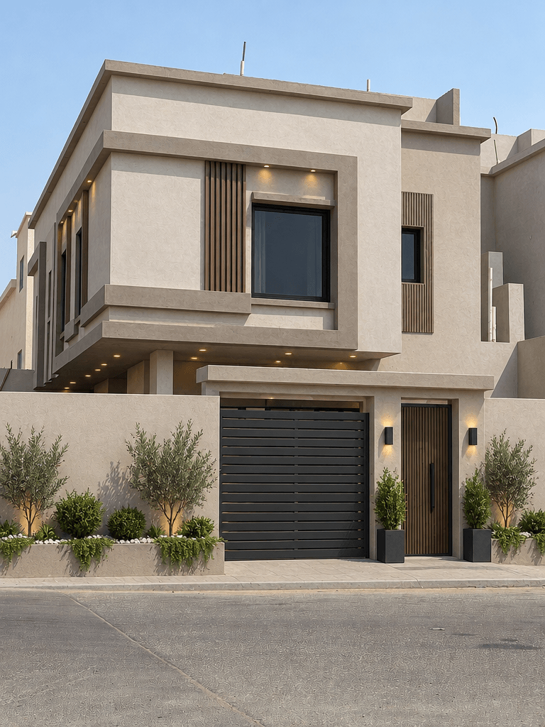 Facade design in Contemporary Facade style — photo by GenRoom AI