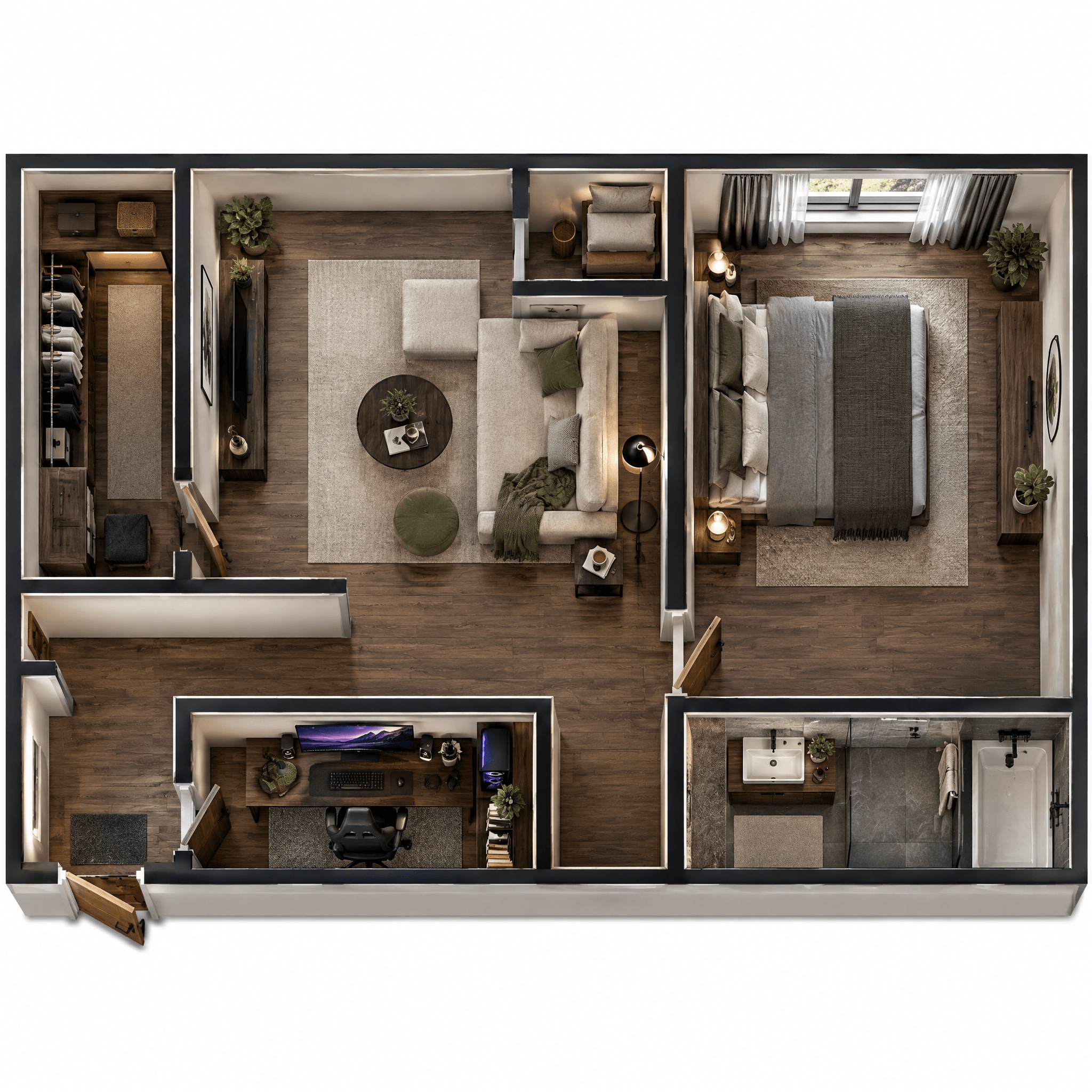 Interior design in Contemporary style — Living Room by GenRoom AI