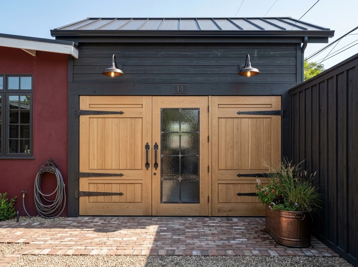 Facade design in Barnhouse Facade style — photo by GenRoom AI
