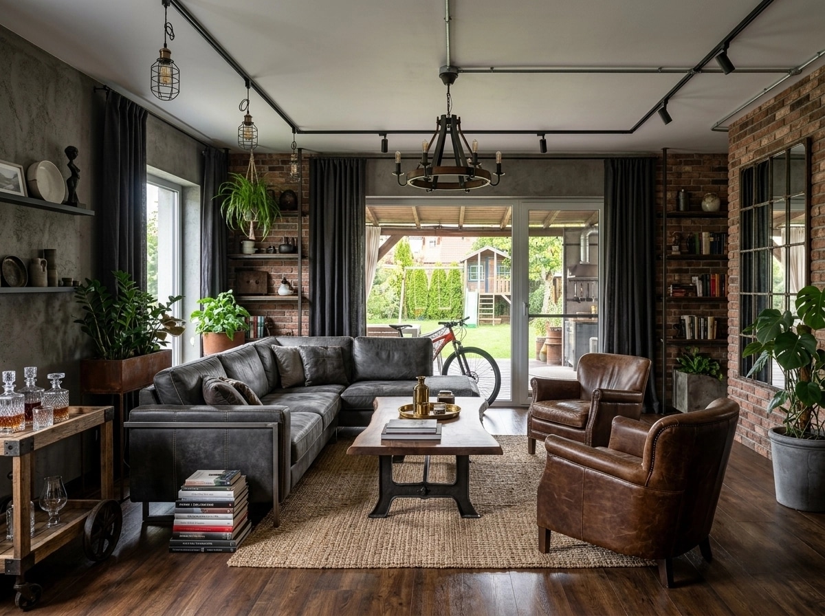 Interior design in Loft / Industrial style — Living Room by GenRoom AI