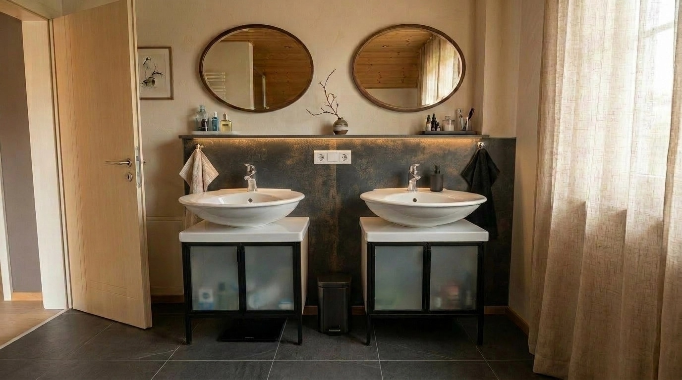 Interior design in Japandi style — Bathroom by GenRoom AI