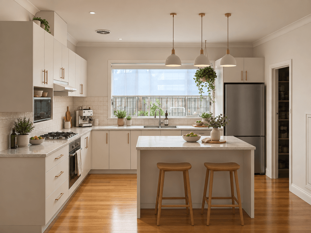 Kitchen interior in Scandinavian style — photo by GenRoom AI