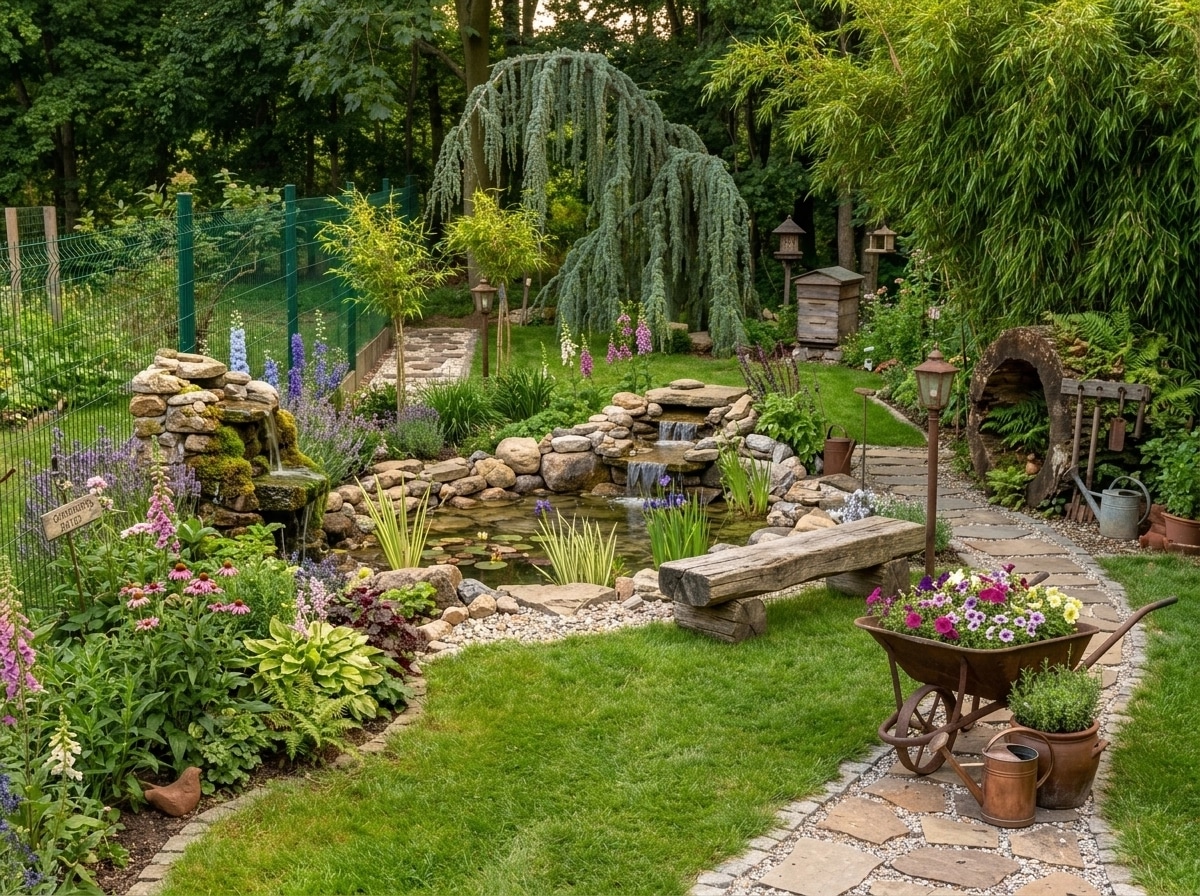Country Rustic Garden Yard design — yard photo by GenRoom AI