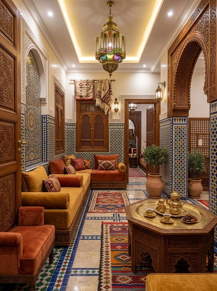 Interior design in Arabian / Moroccan style — Living Room by GenRoom AI