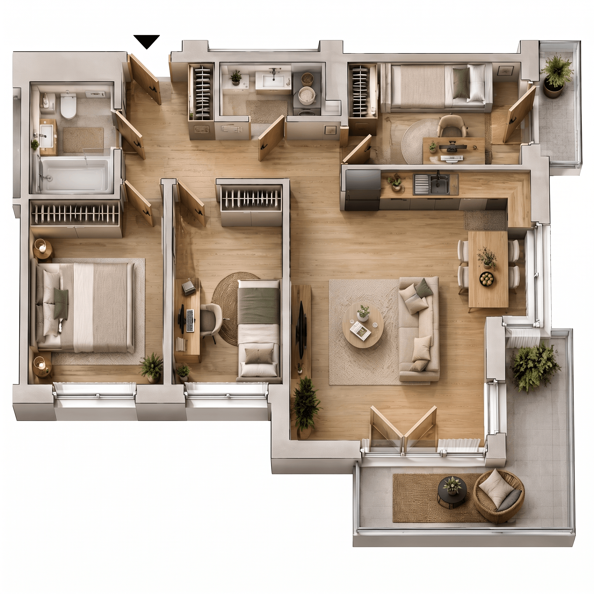 Interior design in Contemporary style — Living Room by GenRoom AI