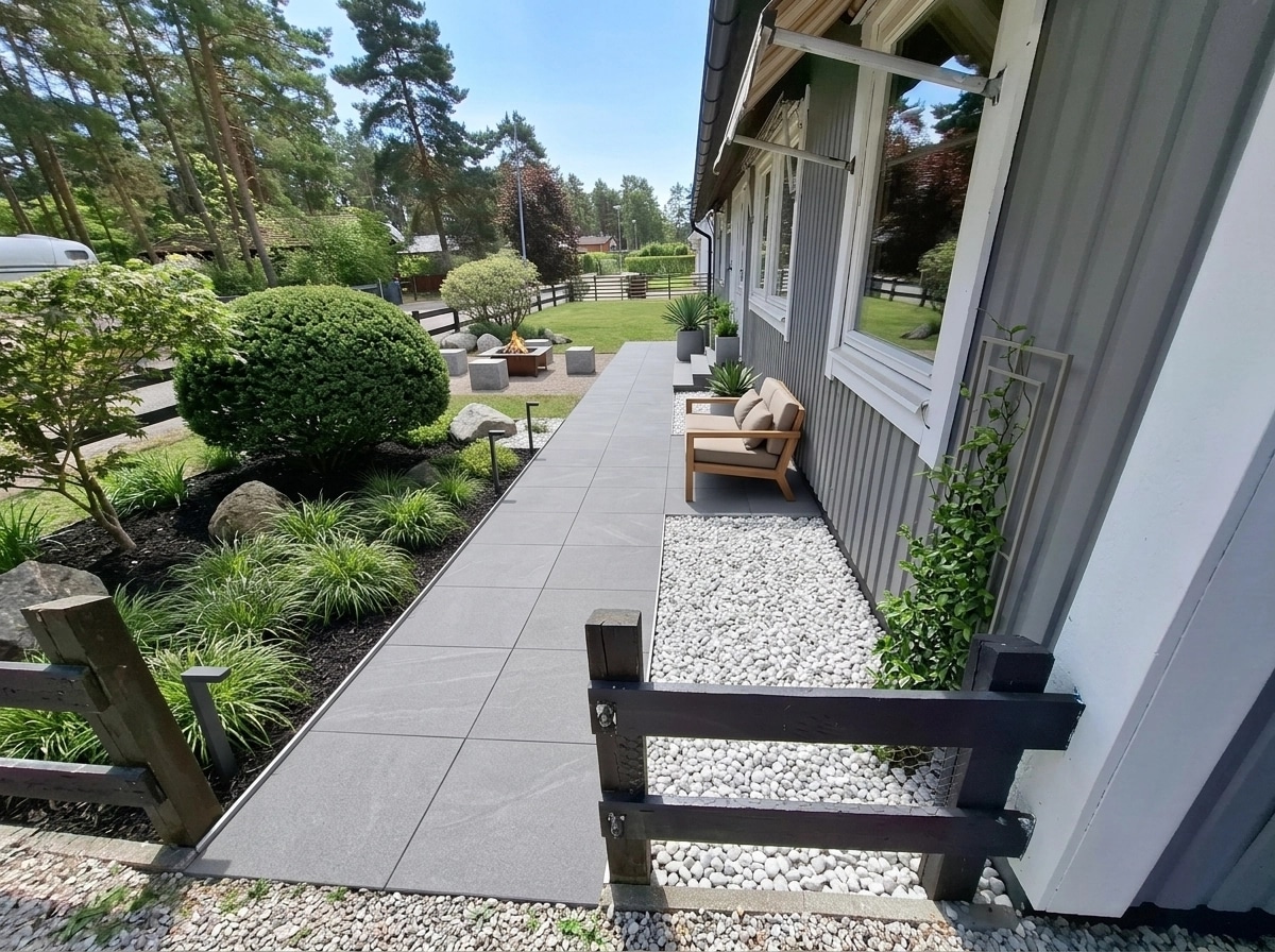 Diseño paisajístico en estilo Minimalist Yard — Jardín por GenRoom AI