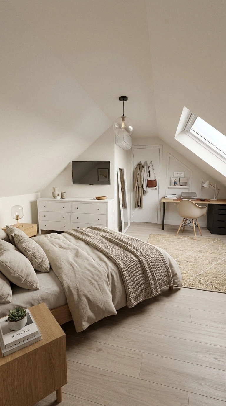 Scandinavian Bedroom design — interior photo by GenRoom AI