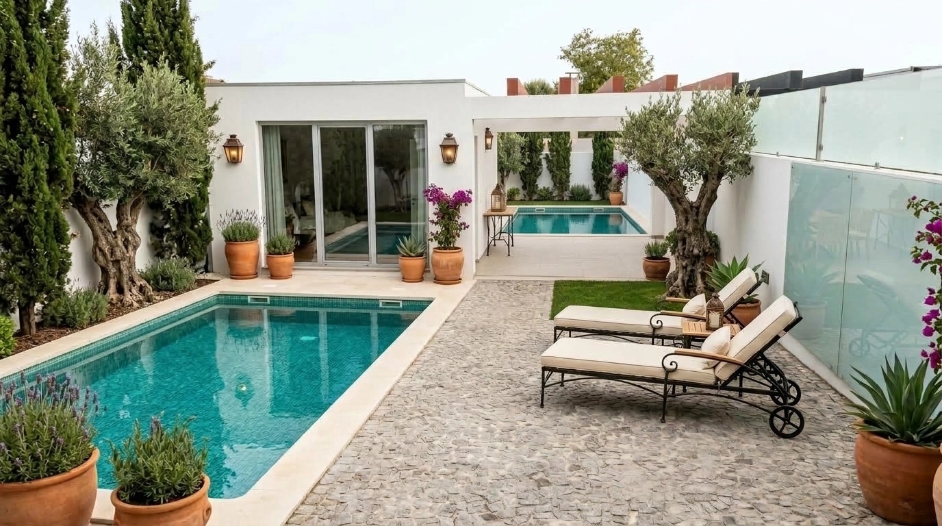 Landscape design in Mediterranean Yard style — Yard by GenRoom AI
