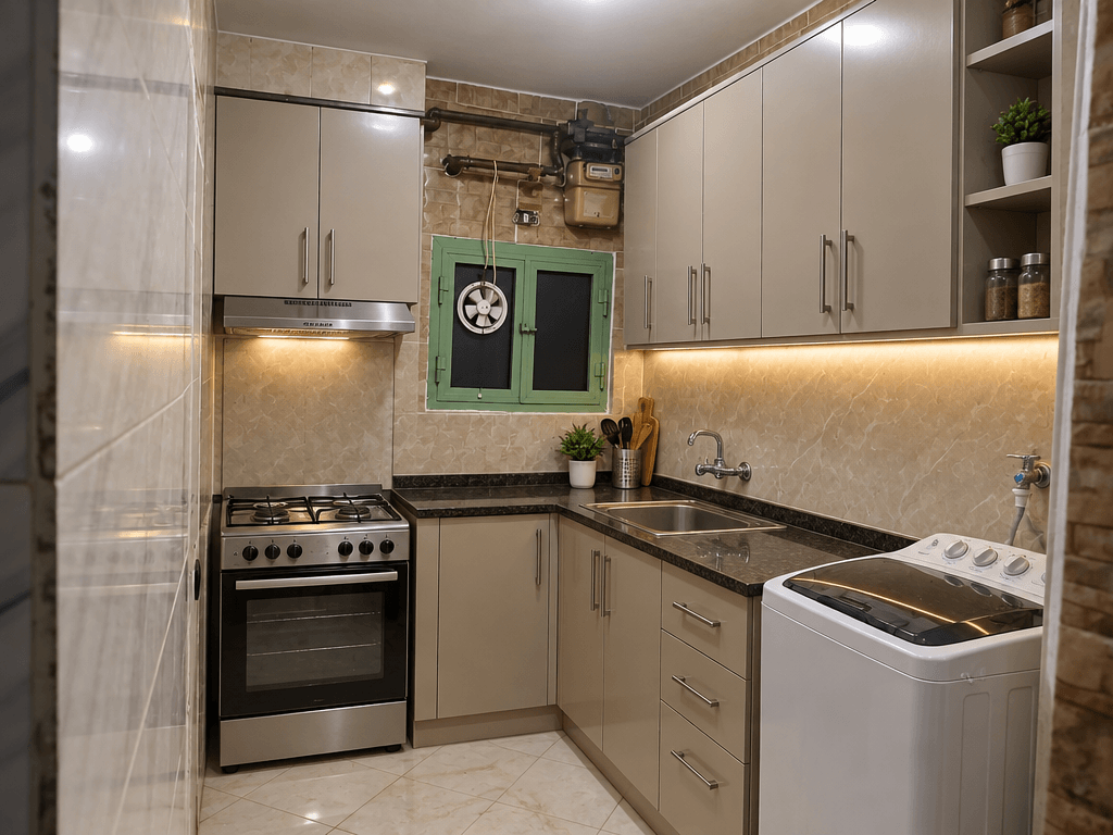 Kitchen interior in Contemporary style — photo by GenRoom AI
