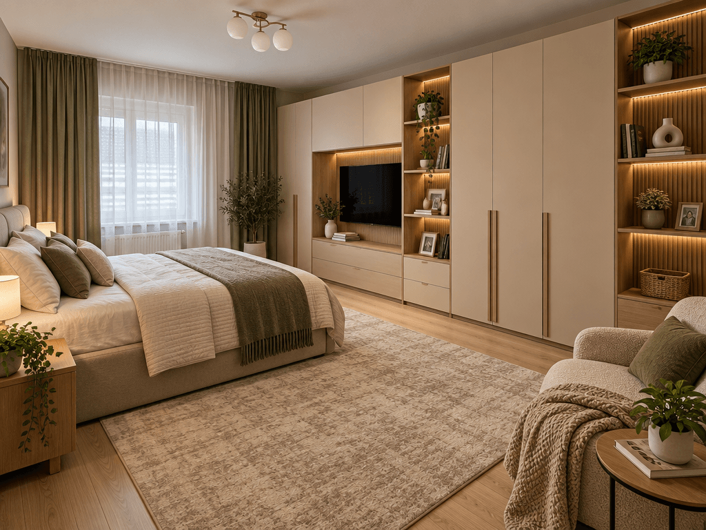 Contemporary Bedroom design — interior photo by GenRoom AI