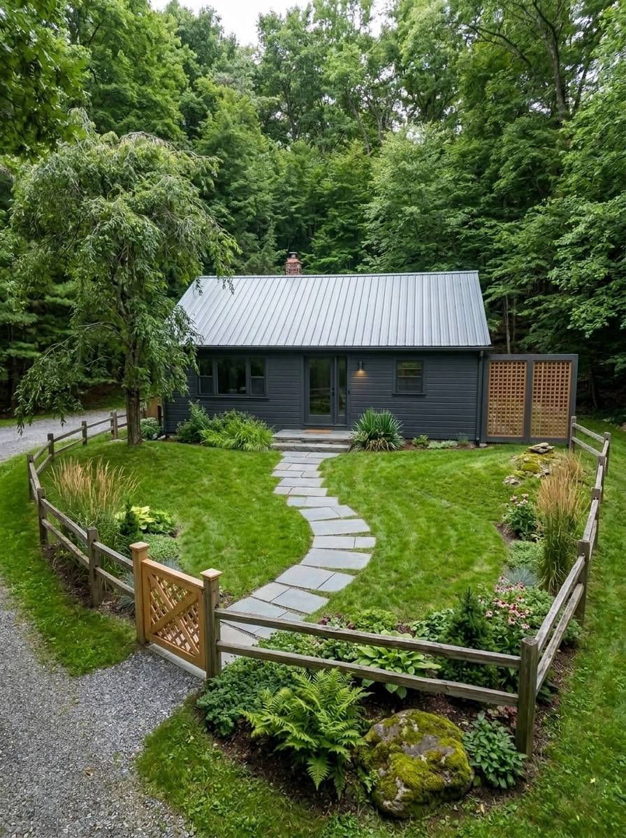 Landscape design in Scandinavian Garden style — Yard by GenRoom AI