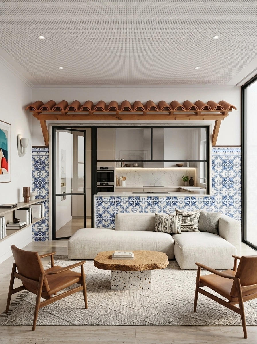 Thiết kế nội thất theo phong cách Portuguese Modern — Phòng khách bởi GenRoom AI