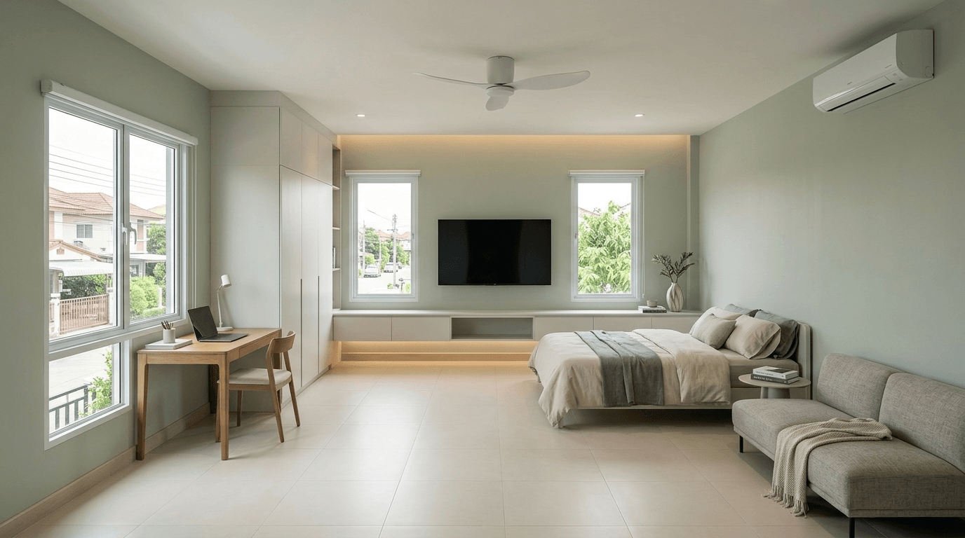 Minimalism Yatak Odası design — interior photo by GenRoom AI
