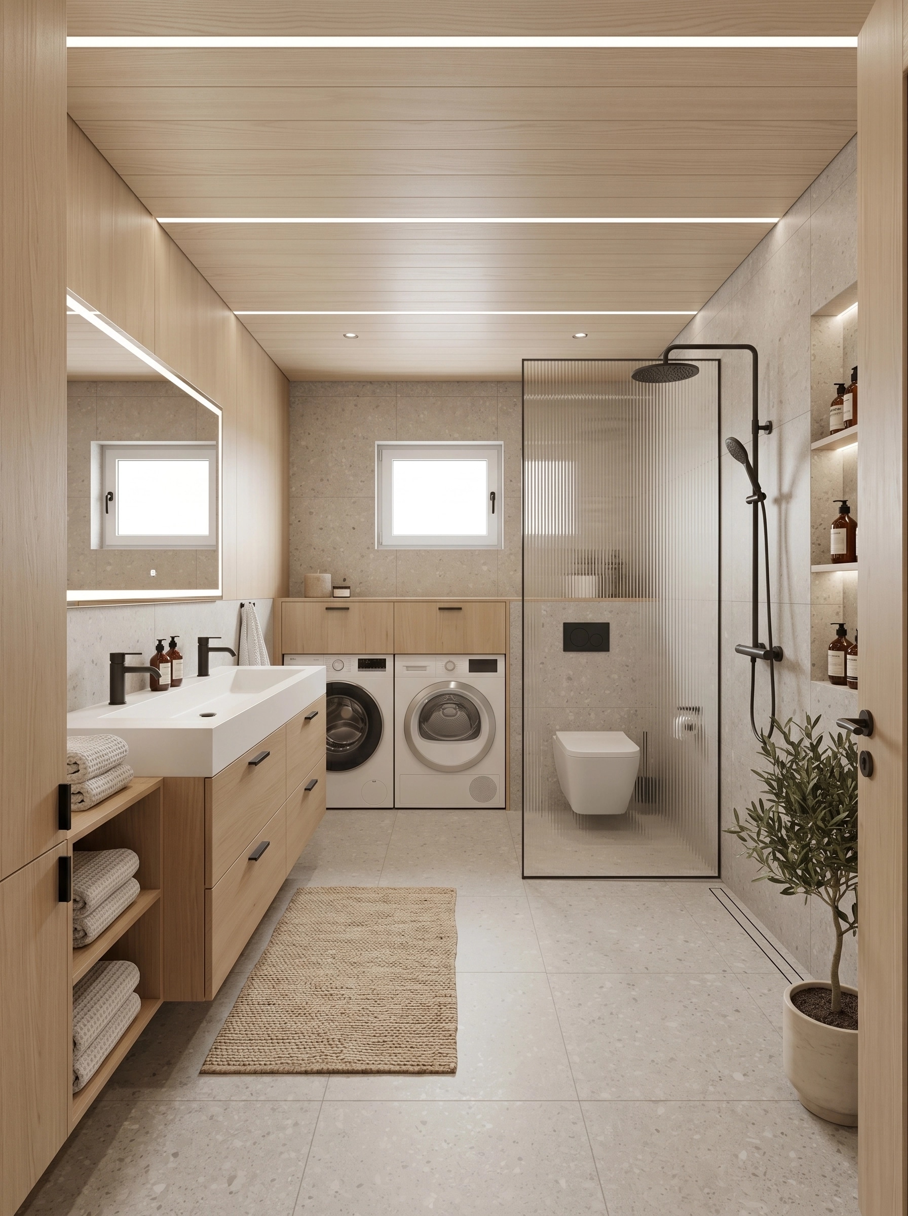 Scandinavian Bathroom design — interior photo by GenRoom AI