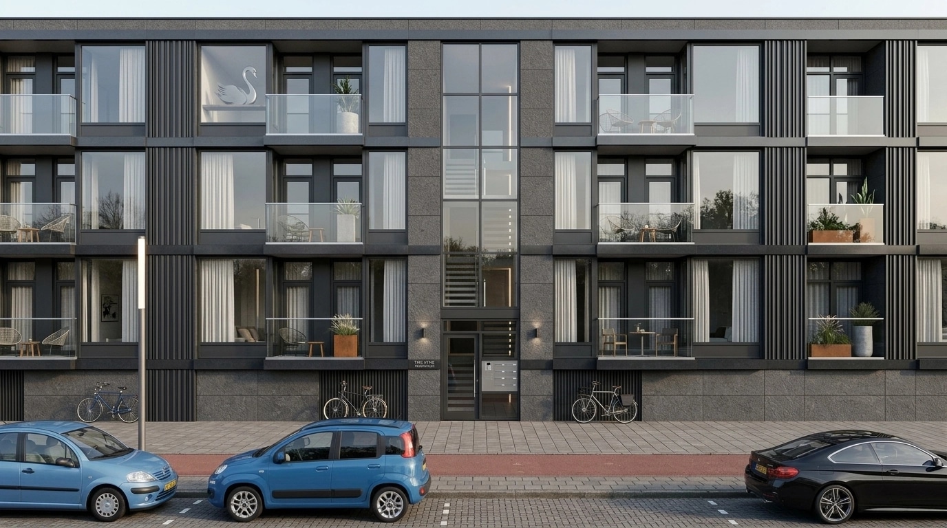 Facade design in contemporary style — photo by GenRoom AI