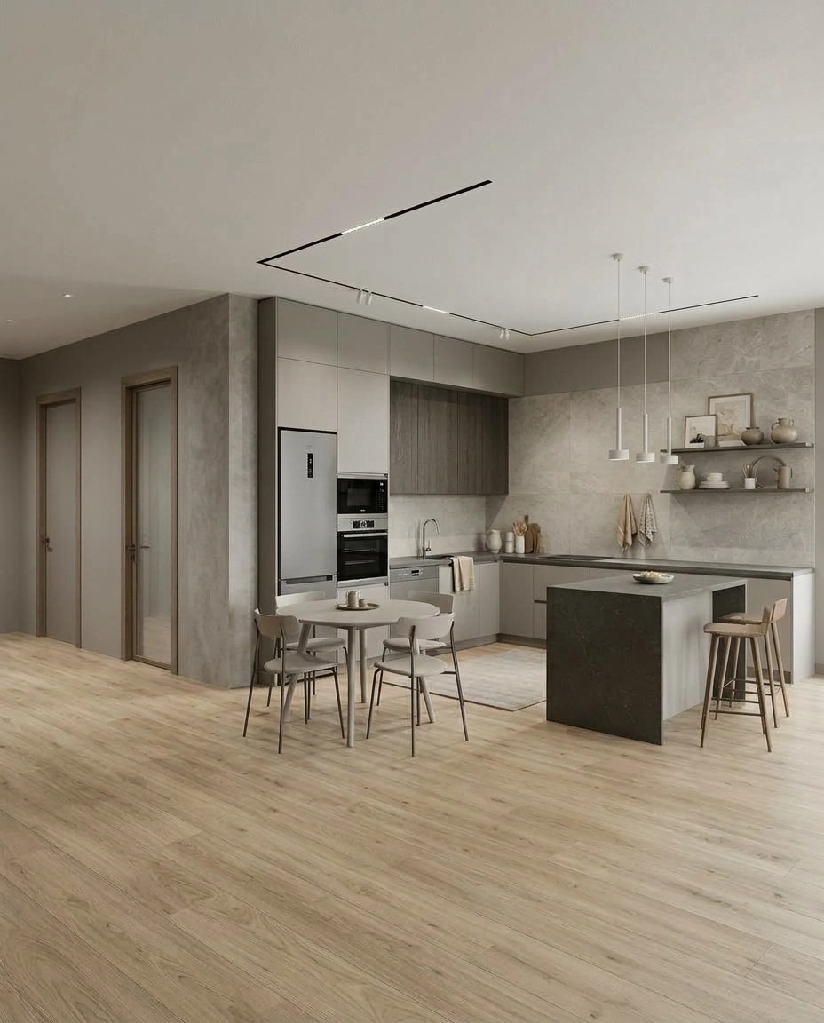 Interior design in Contemporary style — Kitchen by GenRoom AI