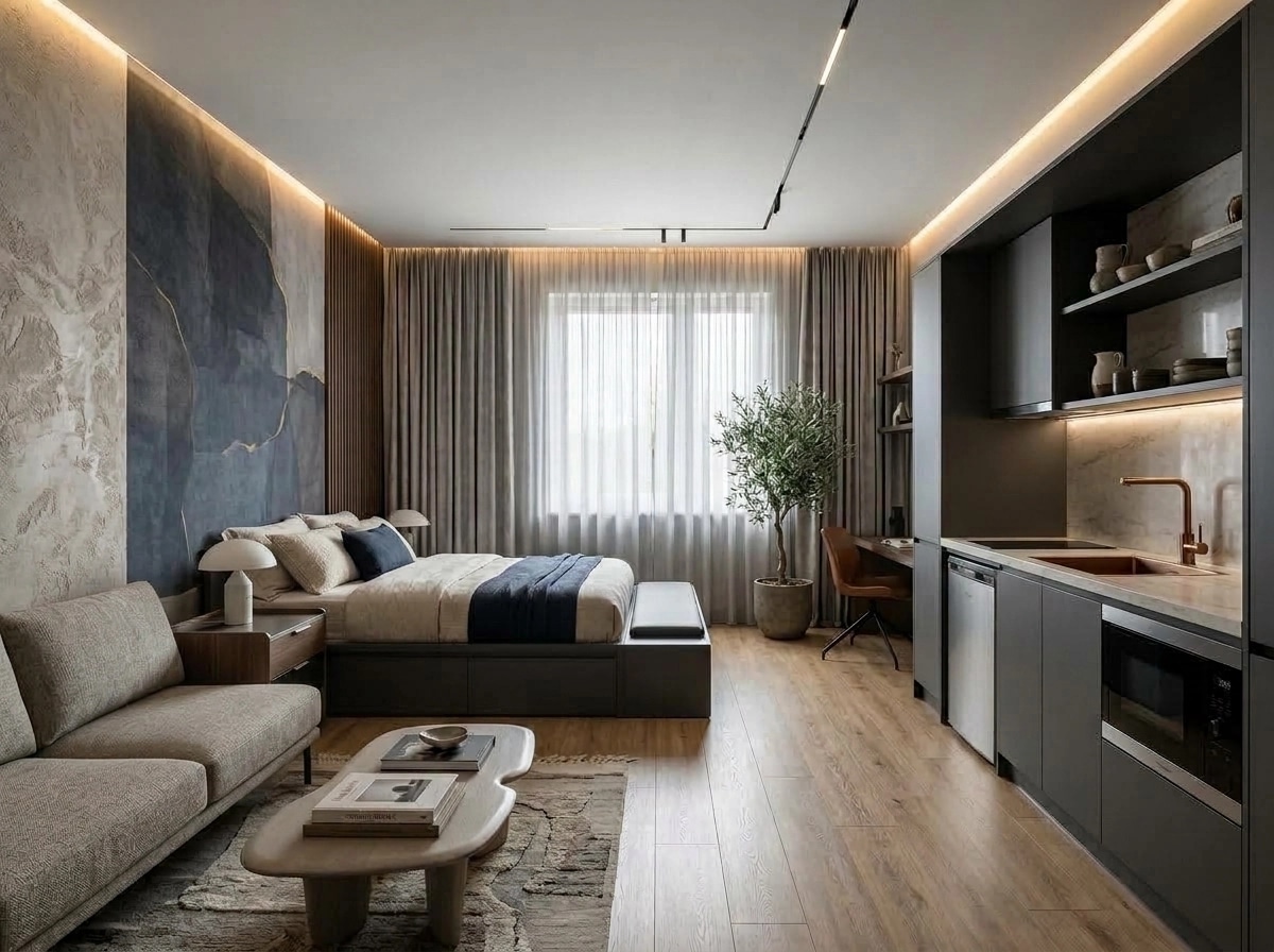 Interior design in Contemporary style — studio by GenRoom AI