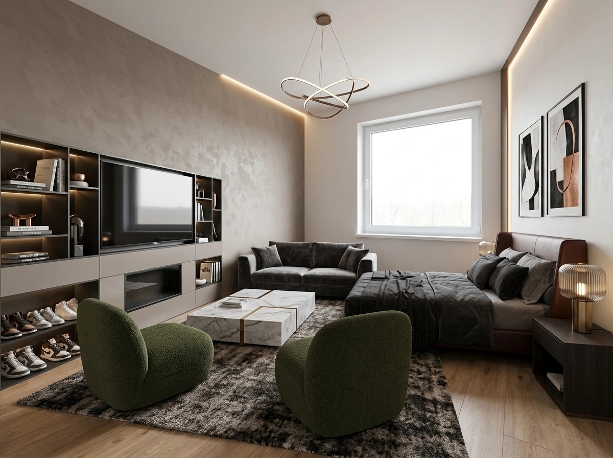 Interior design in Contemporary style — Living Room by GenRoom AI