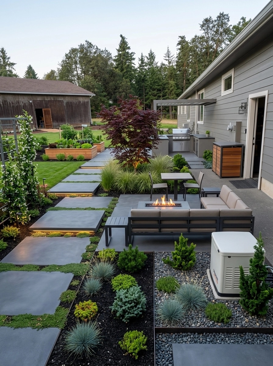 Landscape design in Contemporary Yard style — Yard by GenRoom AI