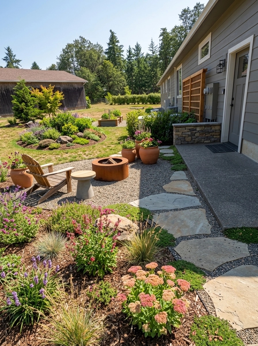Landscape design in Eco Natural Garden style — Yard by GenRoom AI