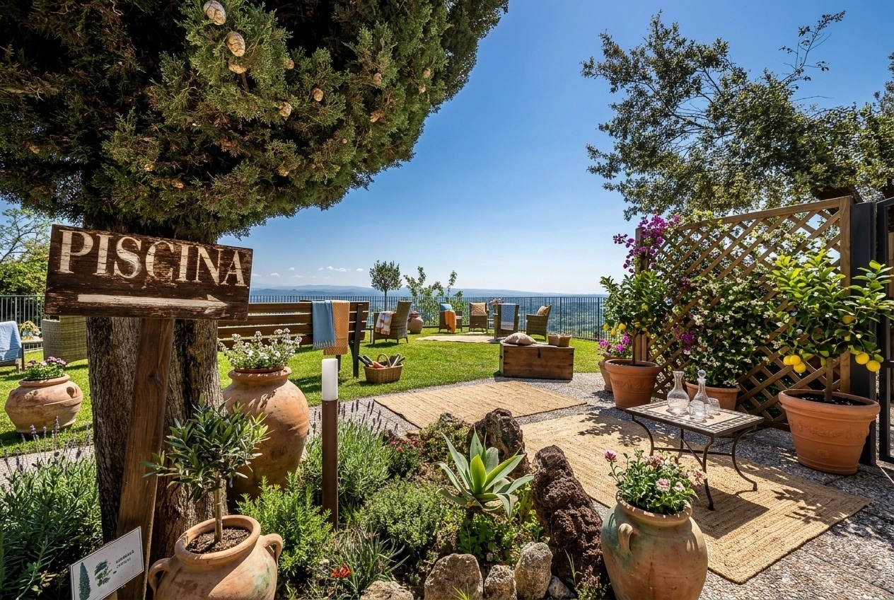 Landscape design in Mediterranean Yard style — Yard by GenRoom AI