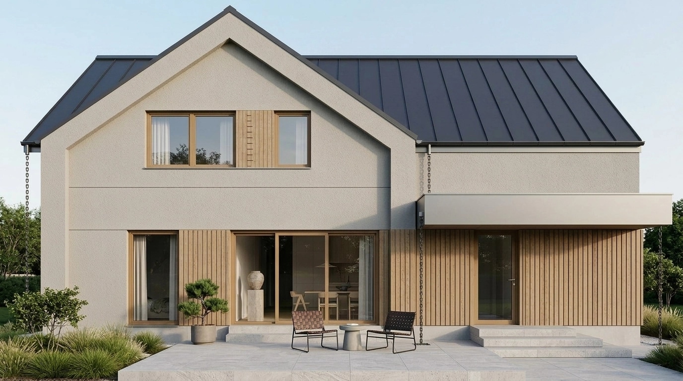 Scandinavian Facade Facade design — facade photo by GenRoom AI