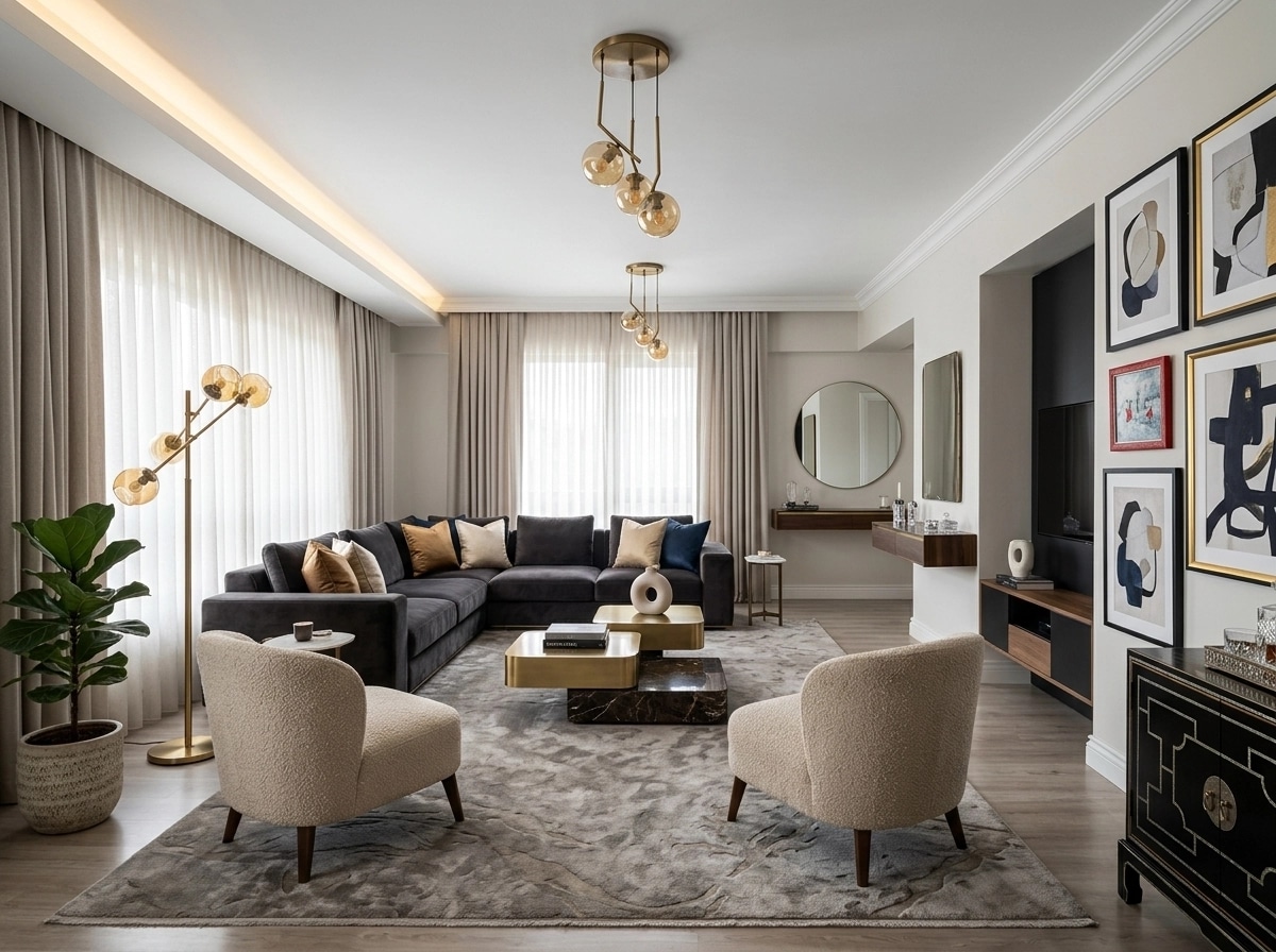 Interior design in Contemporary style — Living Room by GenRoom AI