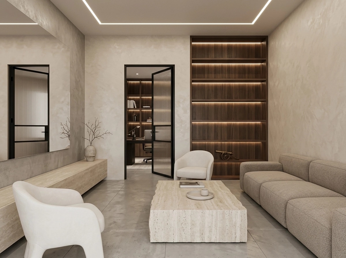 Interior design in Minimalism style — Living Room by GenRoom AI