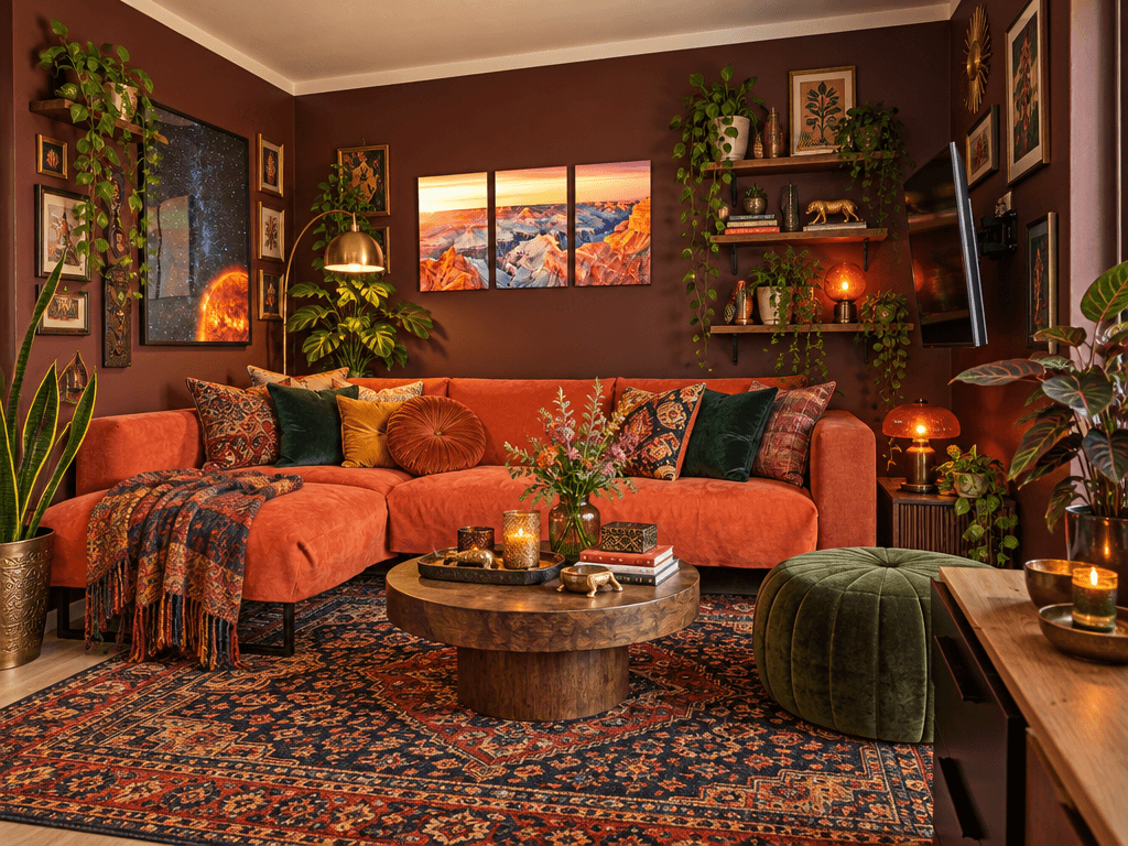 Maximalist Living Room design — interior photo by GenRoom AI