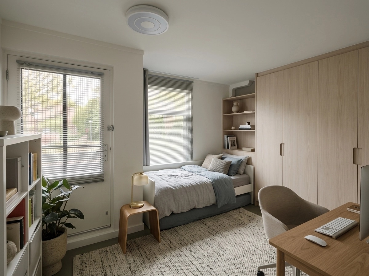 Scandinavian Bedroom design — interior photo by GenRoom AI