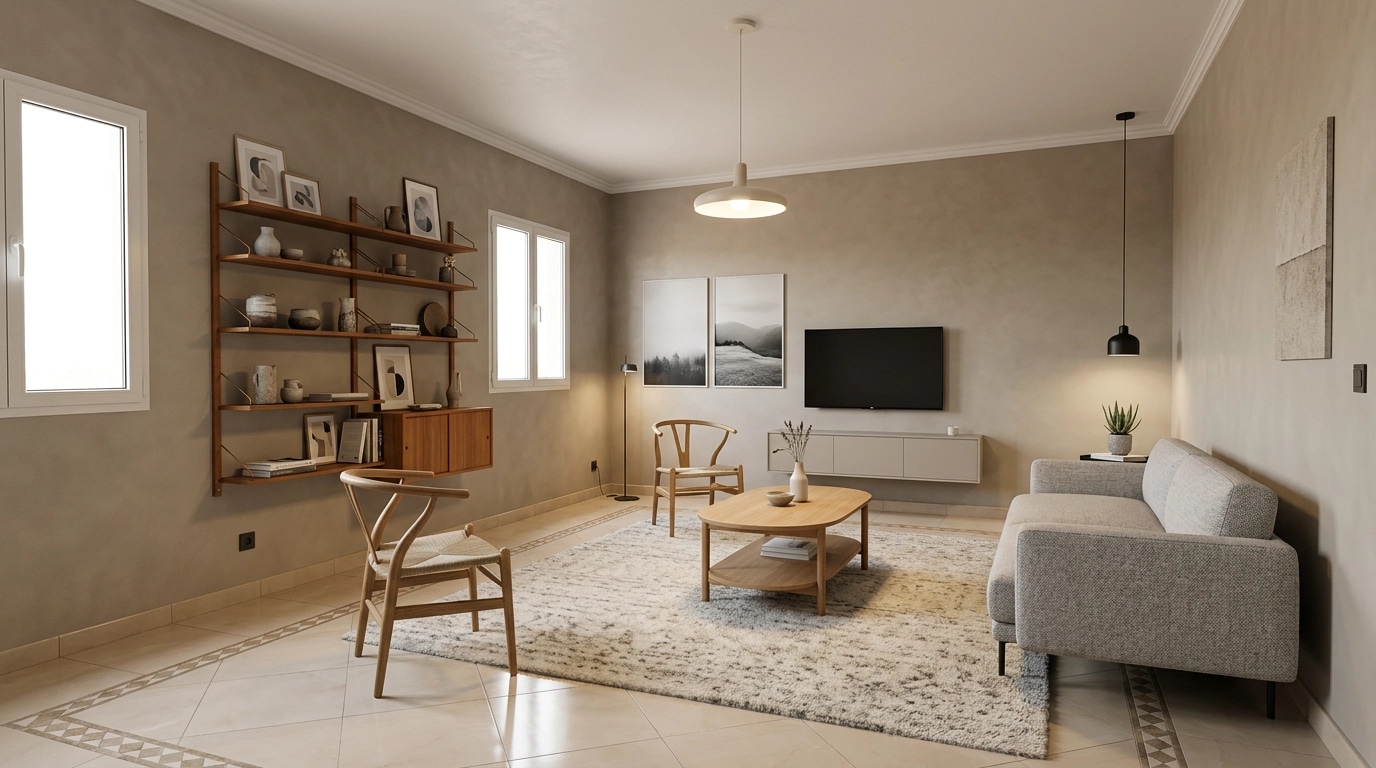 Scandinavian Living Room design — interior photo by GenRoom AI