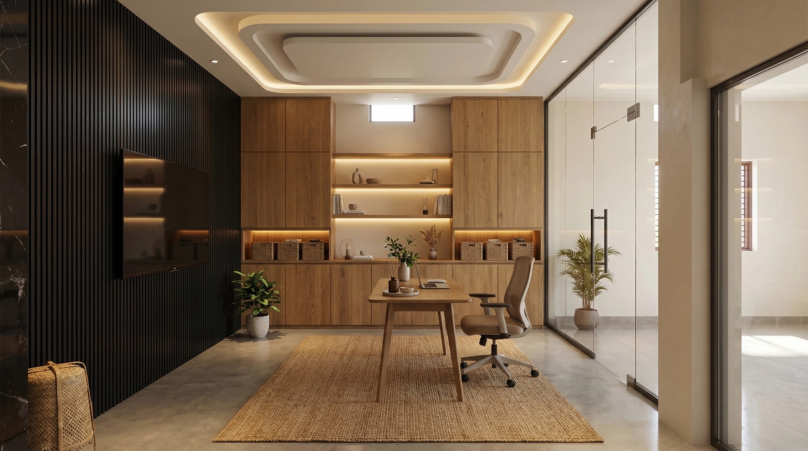 Japandi Office design — interior photo by GenRoom AI