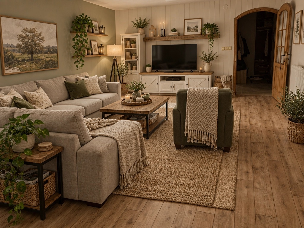 Interior design in Modern Farmhouse style — Living Room by GenRoom AI