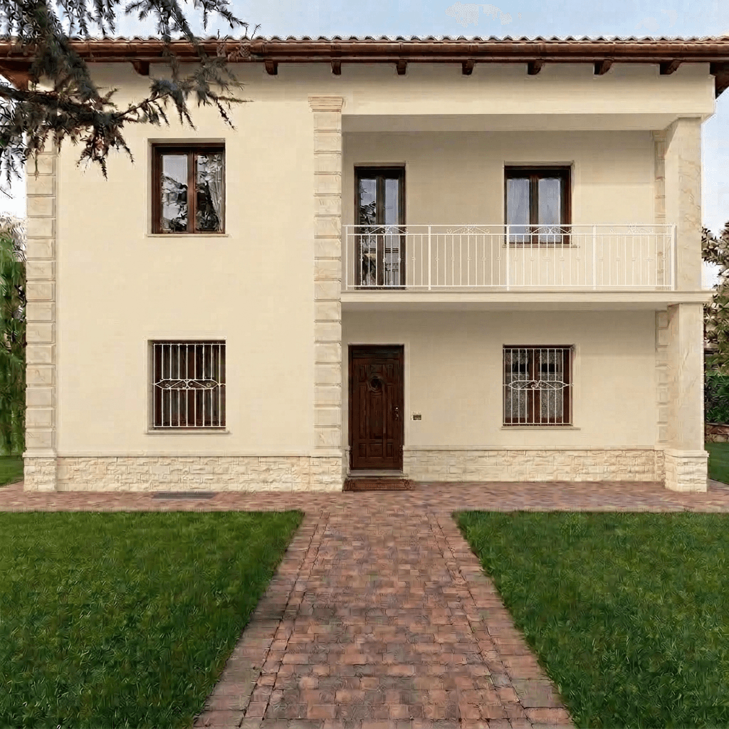 Facade design in Italian Villa Facade style — Facade by GenRoom AI